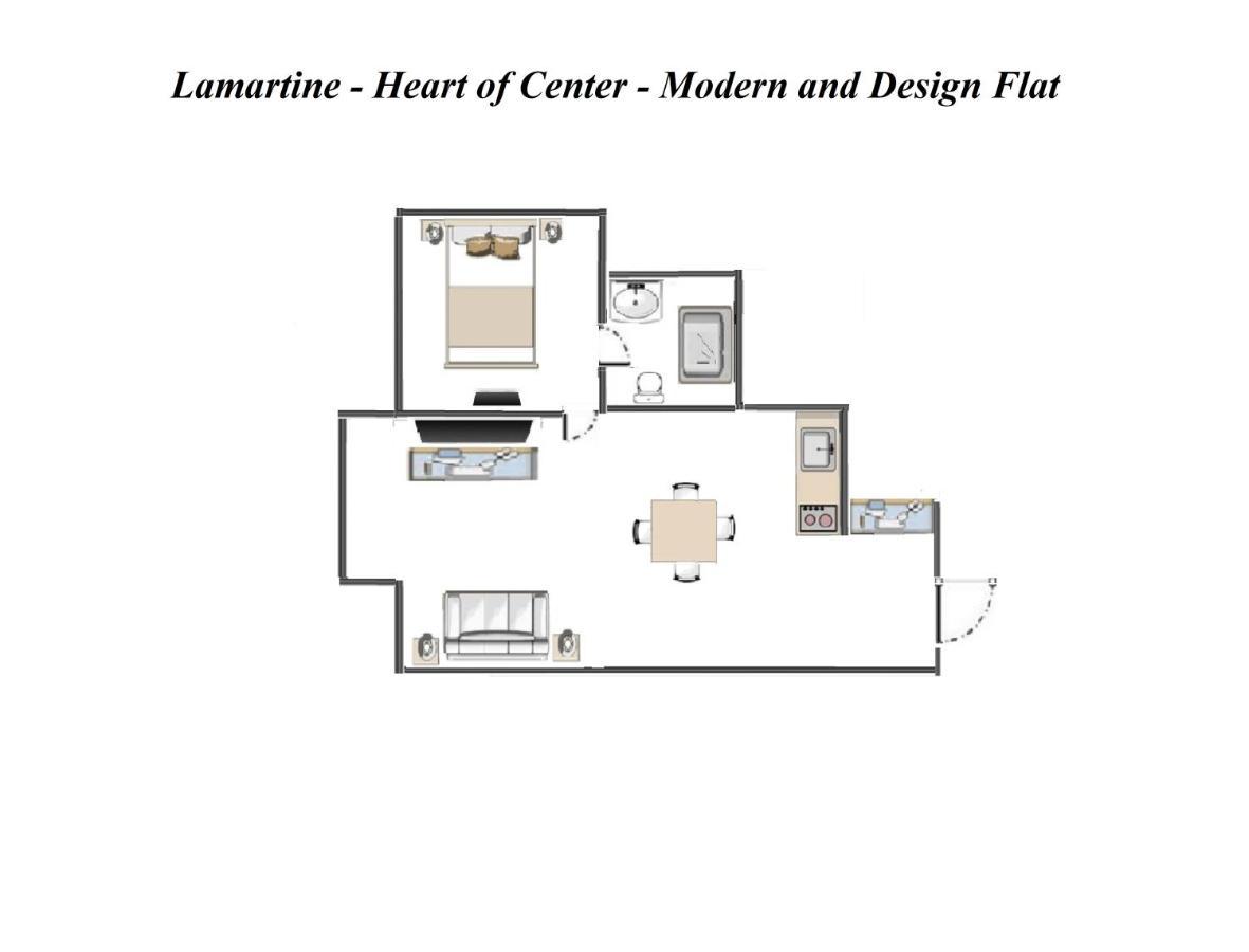 Lamartine- Heart Of Center- Modern And Design Flat Nice Eksteriør bilde